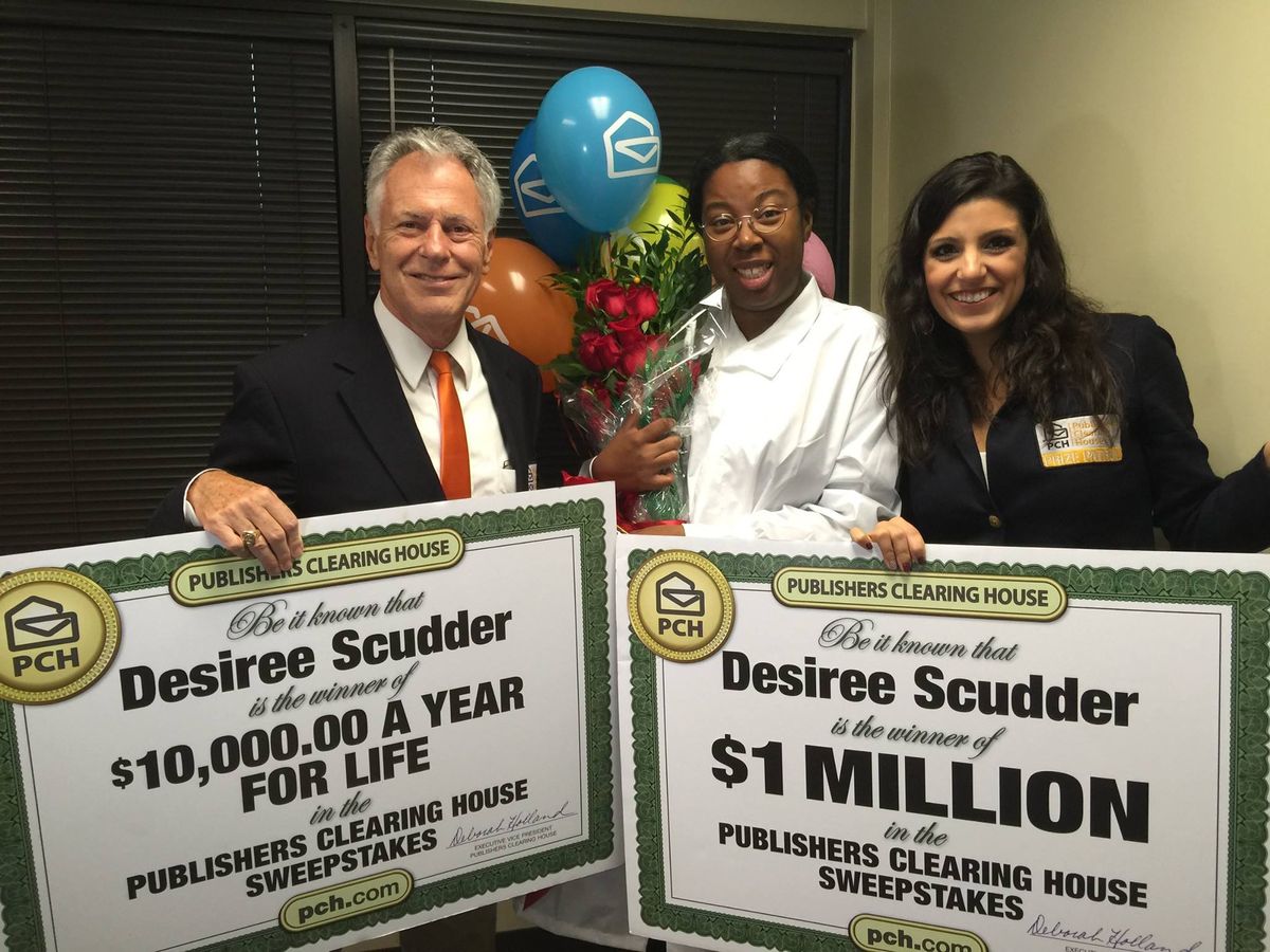 Desire Scrudder — $10,000 A Year For Life & $1,000,000
